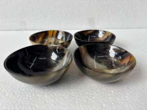 Juego de Tazones de Bambú Hechos a Mano, Tazones de Servir de Cuerno Natural Pulido y Sostenible, Aptos para Lavavajillas, Decoración de Hogar de Lujo Estilo Americano - Product Image 2