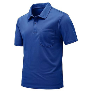 Chemises personnalisées imprimées pour hommes, manches courtes, séchage rapide, pour le golf et les sports de plein air, avec poche, légères, respirantes et anti-humidité - Product Image 4