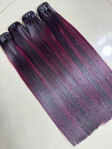 Extensiones de cabello ombre, estilo liso, 100% cabello humano vietnamita puro, sin enredos, sin caída, disponible al por mayor. - Product Image 2