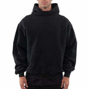 Sweat à capuche pour homme, couleur personnalisée, 100% coton molletonné, séchage rapide, respirant, coupe classique, avec poche, vêtements d'hiver - Product Image 3