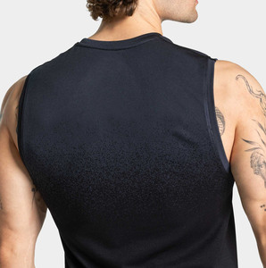 Conjunto de 2 Piezas para Hombre, Camiseta sin Mangas y Pantalones Cortos Cargo en Contraste, Color Negro, OEM Personalizado, 100% Algodón Transpirable, Ropa de Verano de Alta Calidad - Product Image 2