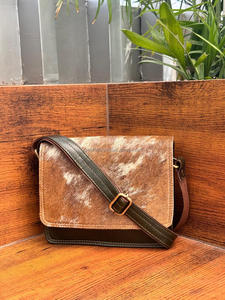 Custom New Cowhide Leather <b>Crossbody</b> Flap <b>Bag</b> for Women Genuine Leather Handbags for Office <b>Travel</b> Women's Shoulder Purse - Product Image 2
