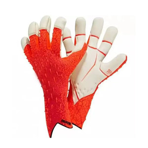 Football Goalkeeper Gloves Full Finger PU Powerful Catch Non Slip Breathable Quick Drying Adjustable <b>Wrist</b> <b>Strap</b> Finger Thumb - Product Image 2