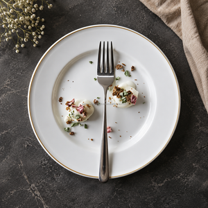 Fourchette à dessert en acier inoxydable de qualité supérieure, service de dessert de luxe, collection de vaisselle élégante pour café, salon de thé - Product Image 1