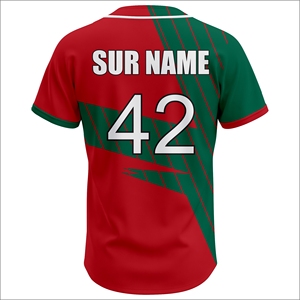 Private Label Custom Printed Baseball Jersey Manufacturer Breathable Moisture-Wicking Half Team Uniform Spring/Summer - Product Image 3