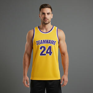 Maillot de basketball en maille sublimée respirant, 100 % polyester de haute qualité, avec logo et nom d'équipe personnalisés, imprimé et anti-humidité - Product Image 1