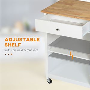 Elegante Carrello da Cucina Bianco con Design Moderno, Porta in Vetro, Impugnatura Metallica e Portasciugamani per Uso Versatile - Product Image 6