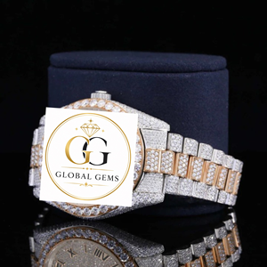 Premium Quality Stainless Steel Mechanical Hip Hop Fully Gold CZ Diamond Analog Watch New White Gold Trendy Street Style Design - Product Image 3