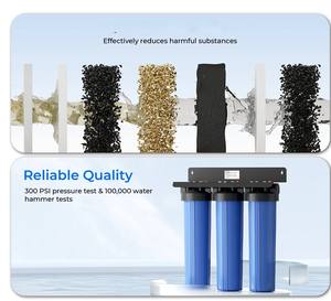 Filtro de carcasa jumbo de 20 pulgadas que forza el agua a pasar a través de un cartucho de gran capacidad (4.5" x 20") que elimina sedimentos y químicos. - Product Image 4