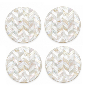 Juego de posavasos de nácar al por mayor, cuadrados con incrustaciones de concha, para decoración de mesa de café, posavasos de resina personalizados para hotel - Product Image 5