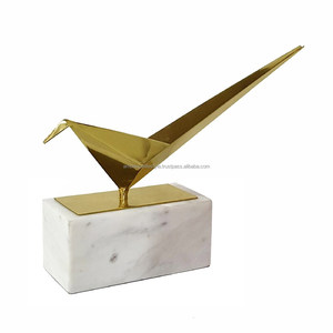 Handmade <b>Aluminium</b> Table Top Organic Bird Gold Plated Factory Direct for Home Decor Enhancing Ambience Lifestyle Durable Metal - Product Image 4