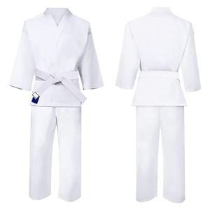 Uniforme de Karate Gi 100% Algodón Unisex, Duradero, Transpirable, Ropa Tradicional de Entrenamiento para Adultos, Blanco, Estilo Holgado, 160g, Personalizable por Delante - Product Image 1