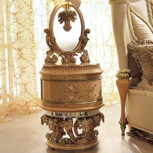 Ensemble de chambre à coucher de luxe français, style antique européen, taille King Size, personnalisable, en acajou massif sculpté à la main, mobilier de maison - Product Image 5