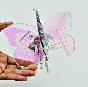 Pince à cils en acier inoxydable durable et écologique Forme de poupée Poignée en diamant entièrement polie Pointe argentée Entièrement écologique - Product Image 3