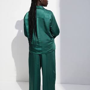 Conjuntos de Ropa de Dormir para Mujer, Ropa de Bambú de Lujo Personalizada, Pijamas de Algodón, Conjuntos de Pijamas Modales, Top, Bata y Pantalones - Product Image 3