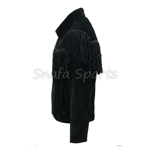 เสื้อแจ็คเก็ตหนังแท้สไตล์ตะวันตกสำหรับผู้หญิง สวมใส่สบาย ดีไซน์ทันสมัย พร้อมซิปด้านหน้าแบบสั่งทำพิเศษ - Product Image 5