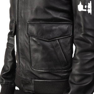 Nouvelle veste en cuir tanné pour homme avec poche avant, col rabattable, imperméable et coupe-vent, service de vente en gros OEM - Product Image 6