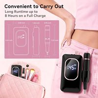 Vente en gros de perceuse à ongles électrique professionnelle 45000 tr/min, lime à ongles portable pour salon, fabricant OEM ODM