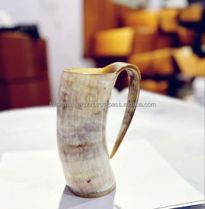 Mug en corne africaine de haute qualité 100% authentique, guerrier, gravé à la main, style animal, meilleur cadeau pour les êtres chers par FWE - Product Image 1