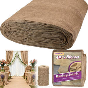 ผ้าใยปอกระเจาธรรมชาติ 100% เป็นมิตรกับสิ่งแวดล้อม ทนทาน ย่อยสลายได้ทางชีวภาพ ความหนาแน่น 260 GSM กว้าง 40 นิ้ว x ยาว 80 ฟุต น้ำหนัก 9 ออนซ์ แบบม้วน - Product Image 1