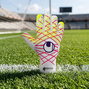 Goalkeeper <b>Gloves</b> <b>with</b> Breathable 4mm New Basic Latex Backhand Sillicon Inject Finger Negative Cut Latex Strap - Product Image 2
