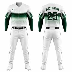 Ensemble d'uniformes de baseball personnalisés blancs, marine et or – Maillot et pantalon personnalisés – Tenue de sport professionnelle pour équipes – Vente en gros - Product Image 3