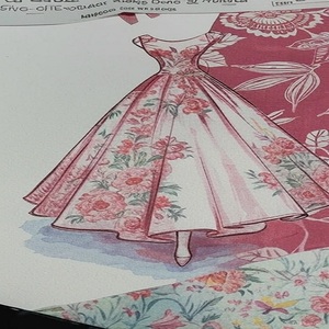 Viscose Crepe Print Romantic Floral Design <b>Satin</b> Silk Floral Slate Lavender Fabric Vintage Botanical Pattern Summer Textile - Product Image 3