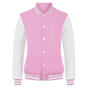 Veste universitaire pour femme, légère, en polaire, style baseball, boutonnée, décontractée, streetwear, élégante, confortable, chaude, athlétique - Product Image 1