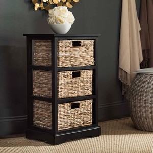 High Quality Vietnam-Made Wooden Cabinet <b>with</b> Water Hyacinth Basket <b>Storage</b> <b>Drawer</b> Cabinet for Home Furniture Wholesaler - Product Image 4