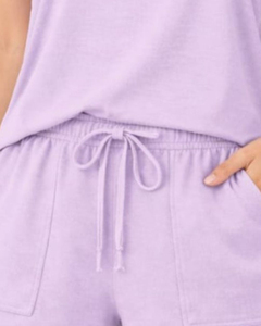 Women 2-Piece <b>Set</b> <b>Knitted</b> <b>Set</b> Short Sleeve O-Neck Top Drawstring Solid Color Breathable Casual Summer Mesh Lace 2-Piece <b>Set</b> - Product Image 5
