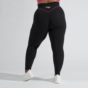 Leggings de sport élastiques à taille haute avec logo personnalisé, leggings push-up pour femmes, leggings de yoga en spandex pour femmes, leggings de fitness pour femmes - Product Image 6