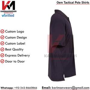 Camiseta de Polo Táctica Personalizada para Hombre, de Secado Rápido, Tejido Transpirable, Ropa Deportiva para Exteriores, Fabricante OEM al por Mayor - Product Image 4