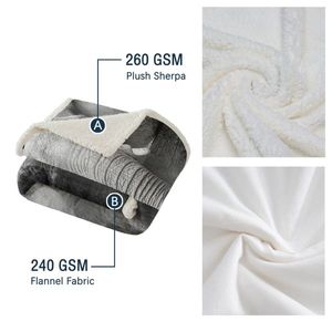 Coperta in pile sherpa stampata 3D con elefanti, morbida e accogliente, nera con elefanti galattici, regalo per donne e adulti, calda, 5 kg, per divano, letto - Product Image 3