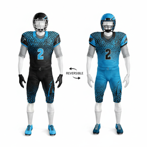 Premium American Football Uniforms Sublimation Short Quick Dry Plus Size Reinforced Polyester Customizable Breathable - Product Image 3
