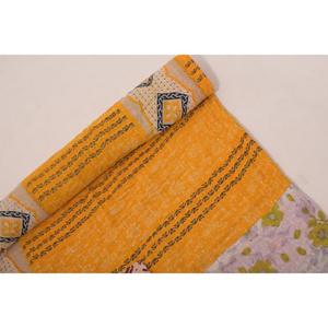 Vintage Kantha <b>Quilt</b> Cotton <b>Handmade</b> Reversible Gudri Throw Blanket Bedspread for Bedroom Living Room - Product Image 4