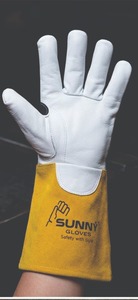 Gants de soudage TIG et à l'argon en peau de chèvre de qualité supérieure avec manchette en cuir de vachette – Gants résistants à la chaleur et durables - Product Image 5