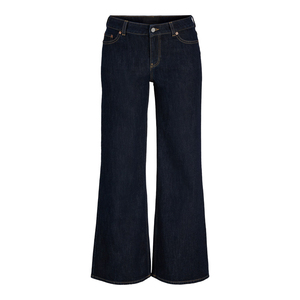 Jean décontracté pour femme, coupe évasée confortable et élégante, taille large, avec logo décoratif, taille XL, pour toutes les saisons - Product Image 1