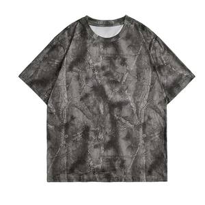 T-shirt ample à motif camouflage et imprimé arbre, design de haute qualité, personnalisable, respirant, pour adultes, OEM. - Product Image 1