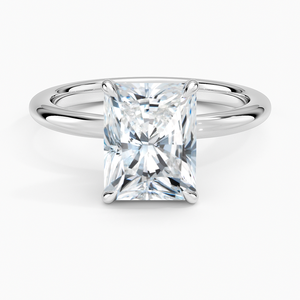 Bague BOJ 0146 en argent 925, taille radiant, sertissage à griffes Manon, solitaire, diamant 2 carats, couleur D, VVS1, Moissanite GRA, prix bas, en promotion - Product Image 1