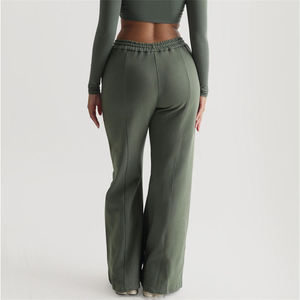 Women's Athletic Sweatpants <b>High</b> Waist Fleece Jogger Pants Custom Private Label Gym Running Casual Wear For Woman - Product Image 4