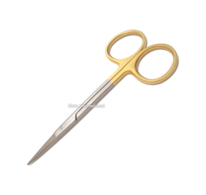 กรรไกรทังสเตนคาร์ไบด์4.5นิ้วแบบใช้ซ้ำได้กรรไกรทางการแพทย์ทำจากสเตนเลสสตีลทรงตรงไอริสกรรไกรผ่าตัด TC ทิปการใช้พลังงานแบบแมนนวล - Product Image 4