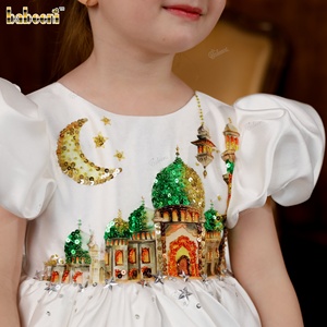 Arabian <b>Nights</b> Princess Fancy <b>Dress</b> Islamic Modest <b>Children's</b> A-Line Hand Smocked ODM Wholesale 100% Cotton FC011 - Product Image 5