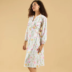 Vestido Midi de Fiesta para Mujer, Estampado de Puntos, Ecológico y Natural, Elegante, Vintage, con Cintura Ajustada, Estilo Swing, para Verano - Product Image 1