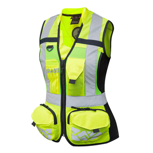 Gilet de sécurité haute visibilité pour hommes, 100 % polyester, pour l'été, détection des aiguilles, vente en gros - Product Image 1