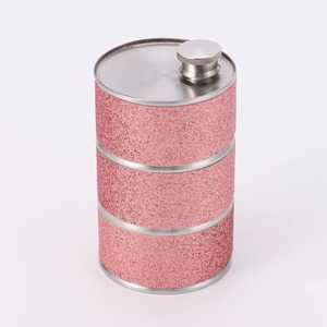 Oil Drum Style Multi Color Hip Flasks <b>Set</b> Stylish Portable Drink Containers For Travel Gifting Party And Personal Use From India - Product Image 6