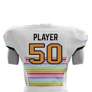 Qualité supérieure Meilleure vente en gros Uniformes de football américain 100% polyester avec impression par sublimation personnalisée et tissu respirant - Product Image 6