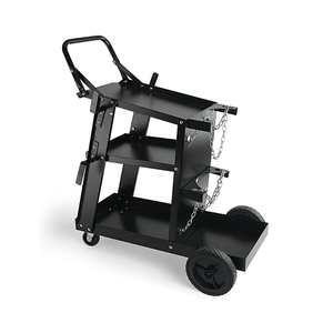 3 Tier Steel Welding Cart Heavy Duty Welder <b>Trolley</b> With Gas Cylinder Rack <b>Storage</b> Shelves Safety Chains And Wheels GAR050 - Product Image 1