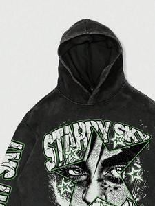 Sudadera con capucha urbana extragrande para hombre, ropa informal de calle, ropa de gimnasio, sudadera con capucha de tela gruesa, uso diario premium - Product Image 2