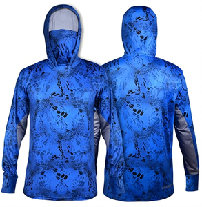 Fournisseur OEM en gros personnalisé de sweats à capuche de pêche en polyester sublimé, tissu micro-interlock, marque privée, UPF 50, séchage rapide - Product Image 3