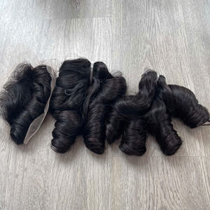 Precio al por mayor de fábrica, cabello humano de alta calidad, extensión de cabello rizado hinchable, cabello humano vietnamita de Color negro Natural - Product Image 5